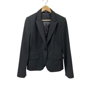 Express Design Studio Black Pinstripe Blazer Size 10 Career Office Chic